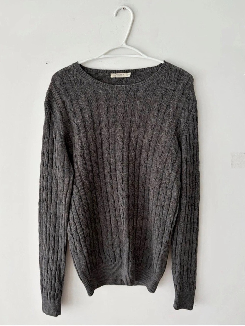 Suitsupply Linen Cotton Gray Knitted Sweater Size M
